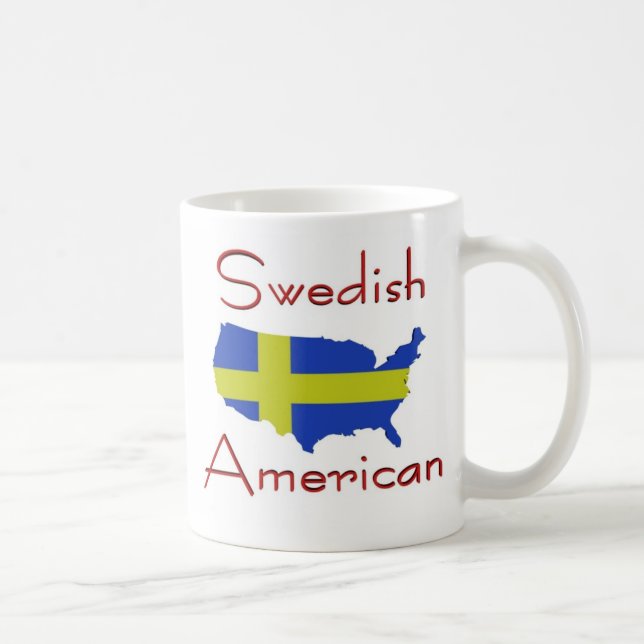 Svensk mugg för amerikan (USA kartan) (Höger)