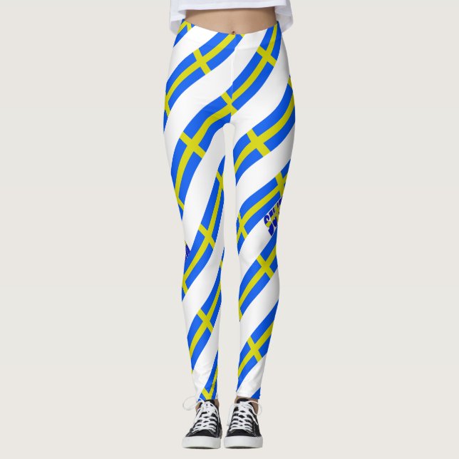 Svensk randflagga leggings (Framsida)