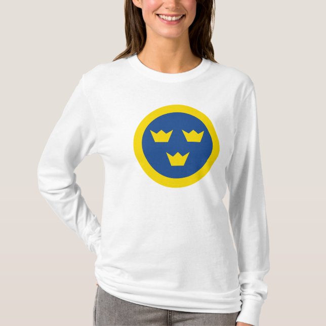 Svensk Roundel Hoodie T-shirt (Framsida)
