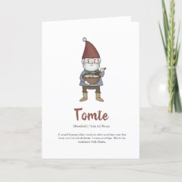 Svensk Tomte Gnome Definition Julkort Helgkort