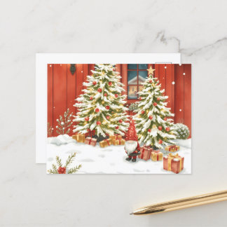 Svensk tomte. Jul kort