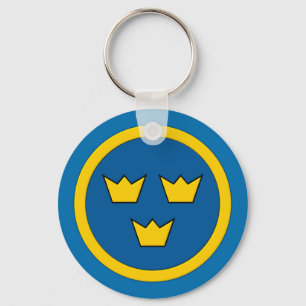 Svensk tre kronor Flygvapnet Nyckelring