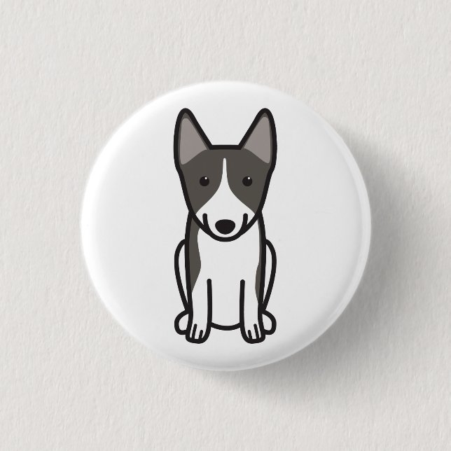 Svensk Vallhund hundtecknad Knapp (Framsida)