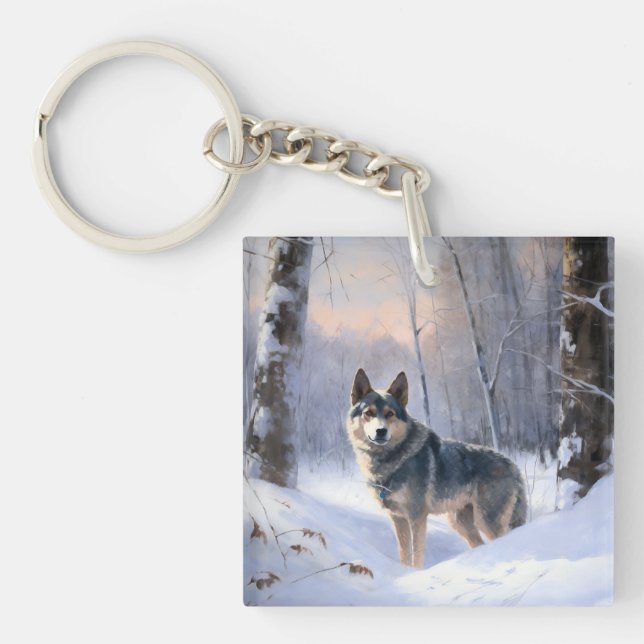 Svensk Vallhund Låt Det Snöa Jul (Framsidan)