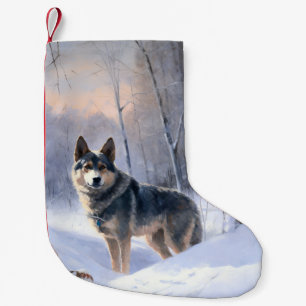Svensk Vallhund Låt Det Snöa Jul Liten Julstrumpa