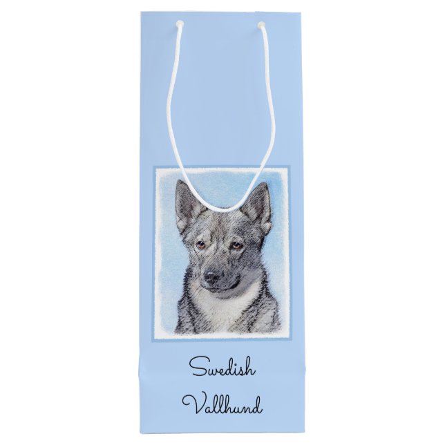 Svensk Vallhund-målning - Söt Original Hundkonst (Baksidan)