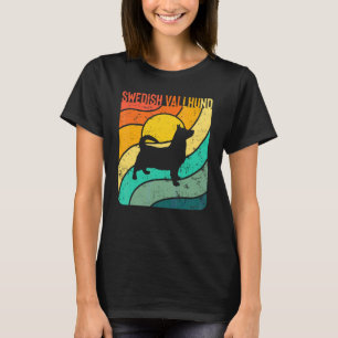Svensk Vallhund Vintage Solnedgång Mamma Pappa T Shirt