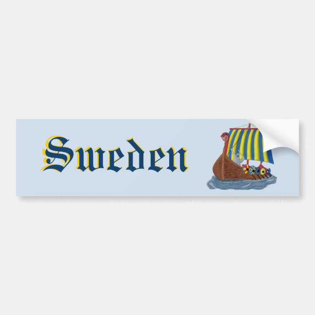 Svensk Viking frakt Bildekal (Framsidan)