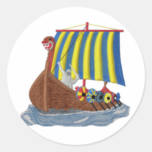 Svensk Viking frakt Runt Klistermärke