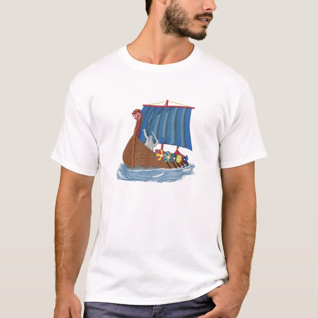 Svensk Viking fraktskandinav T Shirt (Framsida)