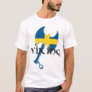 Svensk yxa för Viking sverigeflagga Tee