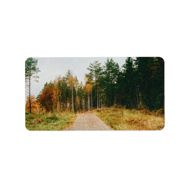 Svenska Autumnalskogen Adressetikett (Framsidan)