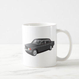 Svenska bilar från sena 60-årsåldern (svart/grått) kaffemugg