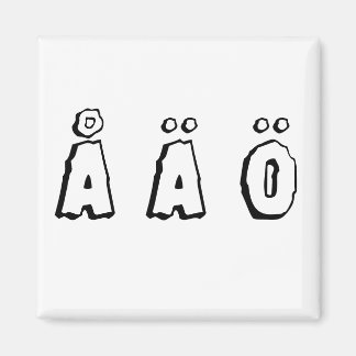 Svenska brev (å ä ö ö ö) magnet