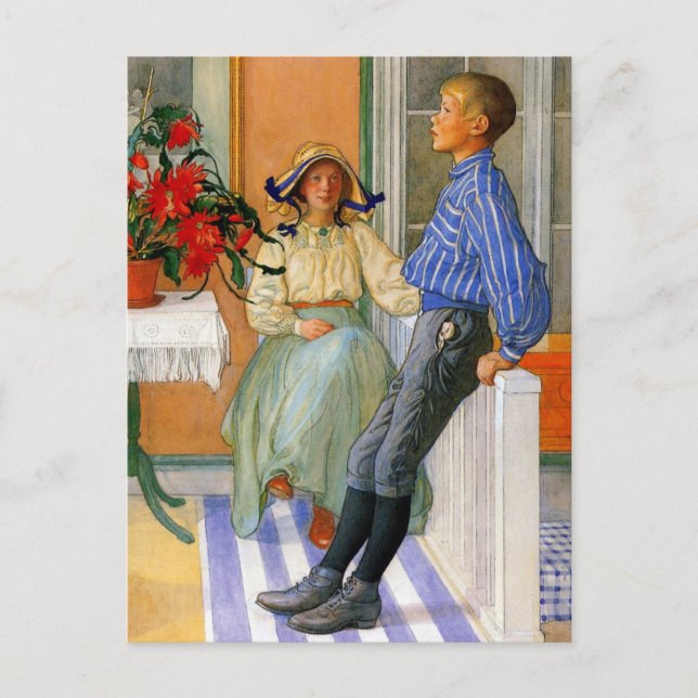 Svenska bröder och syster 1911 vykort (Framsida)