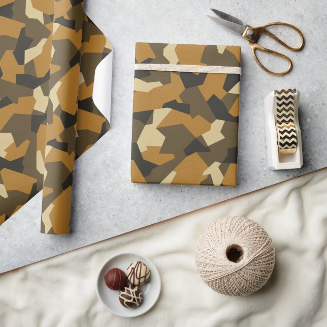 Svenska Camo Advanced Brown Presentpapper (Hantverk)