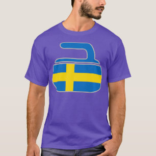 Svenska Curl Stone Classic-Flagga för kurvtagning  T Shirt