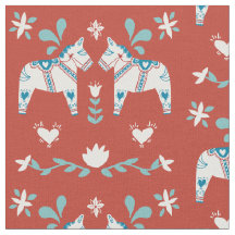 Svenska Dala-folkvit röd jul