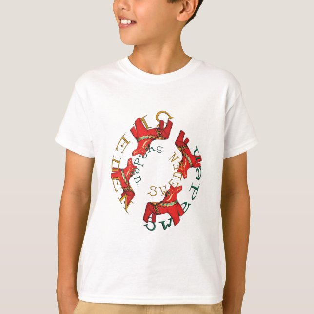 Svenska Dala hästar T Shirt (Framsida)