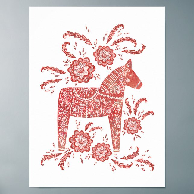 Svenska Dala Horse Art Poster (Skapare uppladdad)