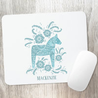 Svenska Dala Horse Custom Name Teal