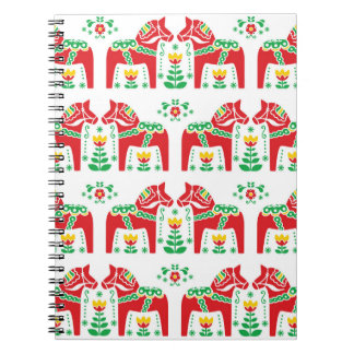 Svenska Dala Horse: Folk Art Anteckningsbok