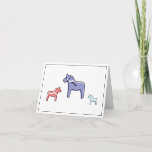 Svenska Dala Horse Greeting Card Kort