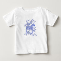 Svenska Dala Horse Indigo Blue Baby T-Shirt