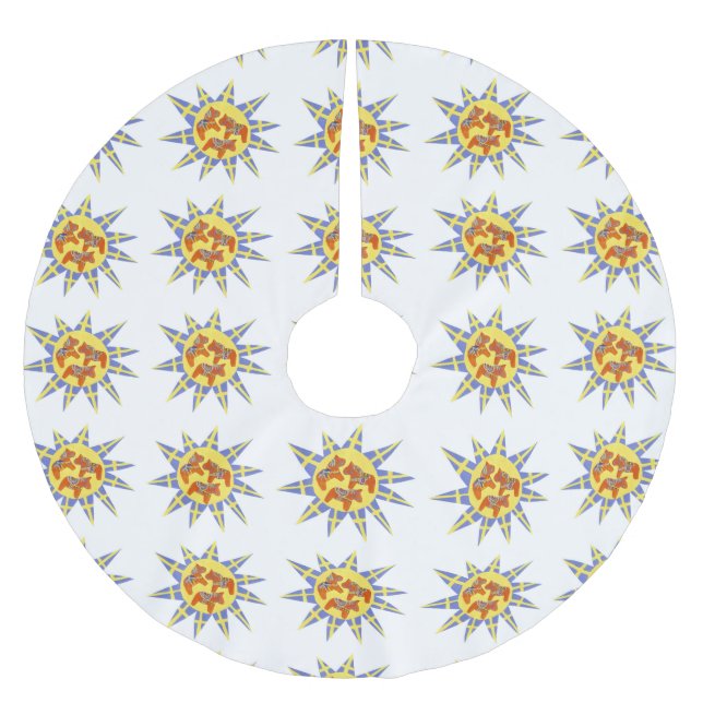 Svenska Dala Horse Julgran Skirt Julgransmatta Borstad Polyester (Framsidan)