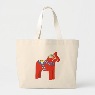 Svenska Dala Horse Jumbo Tygkasse