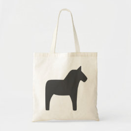 Svenska Dala Horse Mörk Grått Tygkasse