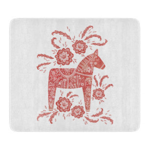 Svenska Dala Horse Red and White