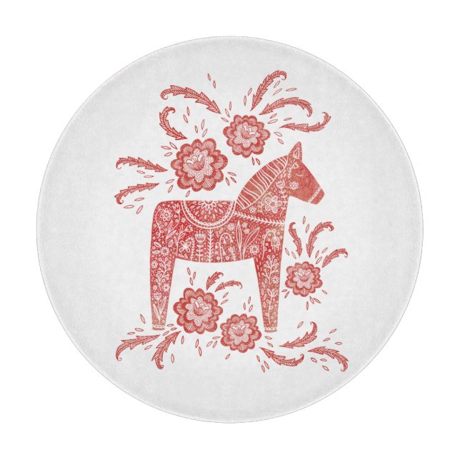 Svenska Dala Horse Red and White (Framsidan)
