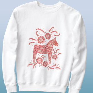 Svenska Dala Horse Red and White T Shirt