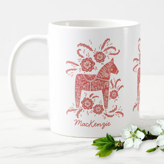 Svenska Dala Horse Red Personlig Coffee Mugg