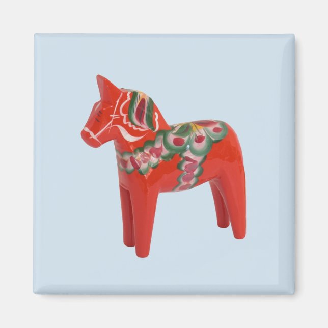 Svenska Dala Horse Scandinavian Magnet (Framsidan)
