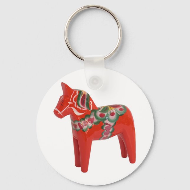 Svenska Dala Horse Scandinavian Nyckelring (Framsida)