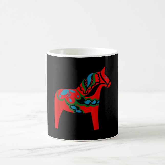 Svenska Dala Horse Sverige Red Dalecarlian Horse Kaffemugg (Center)
