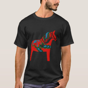 Svenska Dala Horse Sverige Red Dalecarlian Horse T Shirt