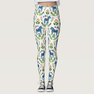 Svenska Dala Horses Blue Leggings