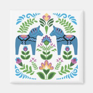 Svenska Dala Horses Blue Magnet