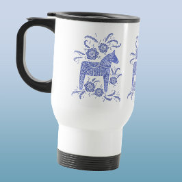 Svenska Dala Horses Periwinkle Blue and White Resemugg
