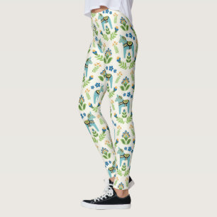 Svenska Dala Horses Teal Leggings