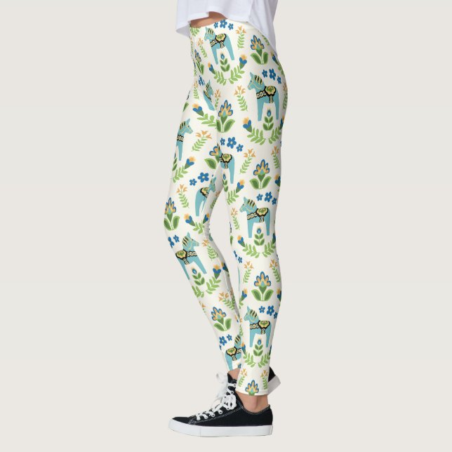 Svenska Dala Horses Teal Leggings (Vänster)