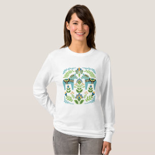 Svenska Dala Horses Teal T-Shirt