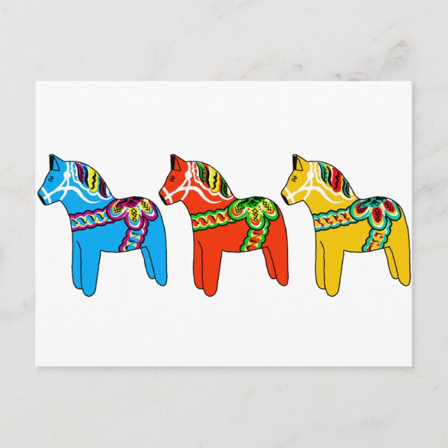 Svenska Dala Horses Vykort (Framsida)