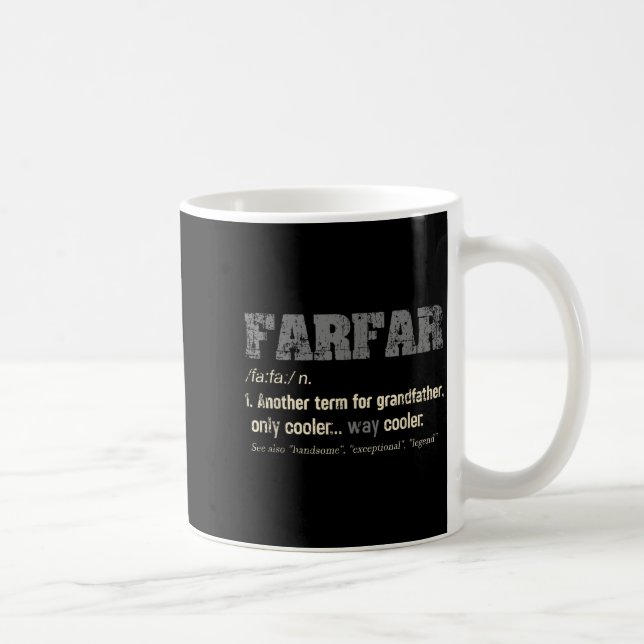 Svenska Farfar Rolig Definition Farfar Present Kaffemugg (Höger)