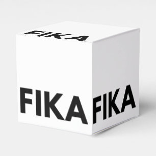 Svenska FIKA Bold Black and White Presentaskar