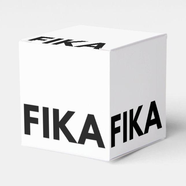 Svenska FIKA Bold Black and White Presentaskar (Framsidan Sidan)