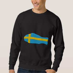 Svenska fiskar på svenska Flagga Lång Ärmad Tröja